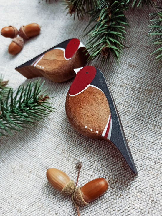 Елочная игрушка "Снегирь большой"