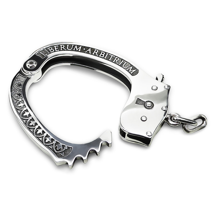 Стильный серебряный браслет наручник LIBERUM ARBITRIUM для него и для нее