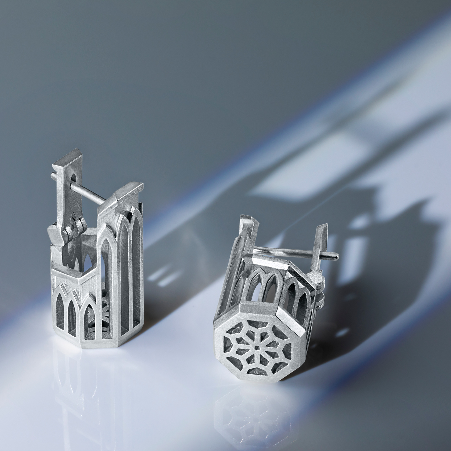 Парные серьги из серебра BADGIR - фотография товара