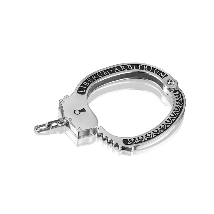 Стильный серебряный браслет наручник LIBERUM ARBITRIUM для него и для нее