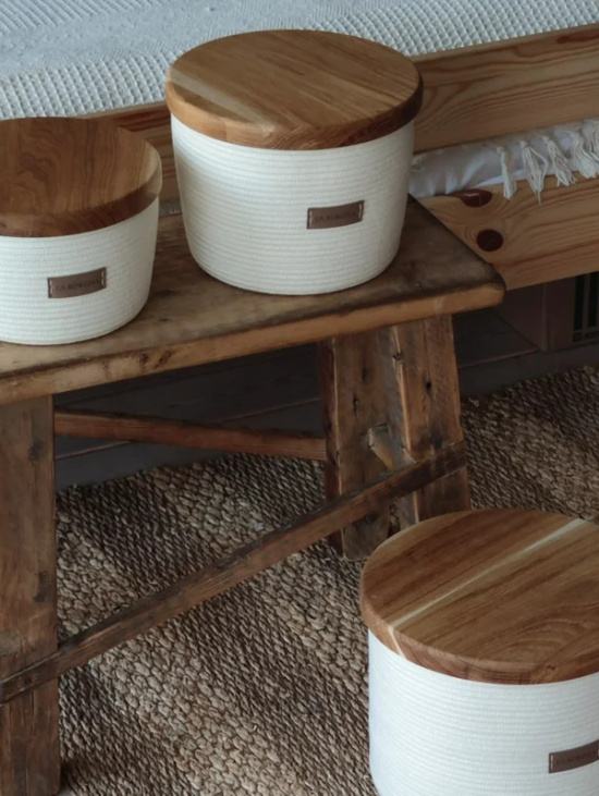 Корзина с деревянной крышкой "Wood collection"