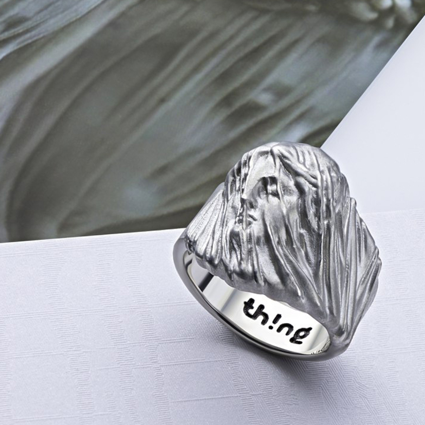 Кольцо серебряное MARBLE VEIL - фотография товара