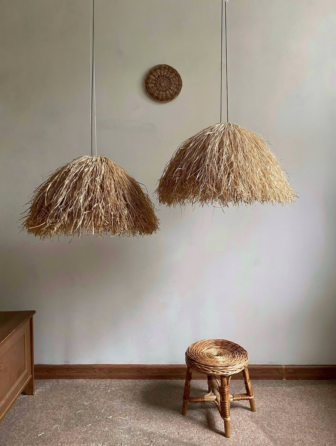 Светильник из рафии - фотография товара