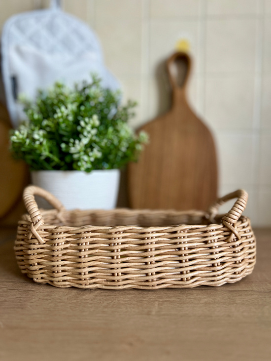 Корзина овальная с ручками маленькая