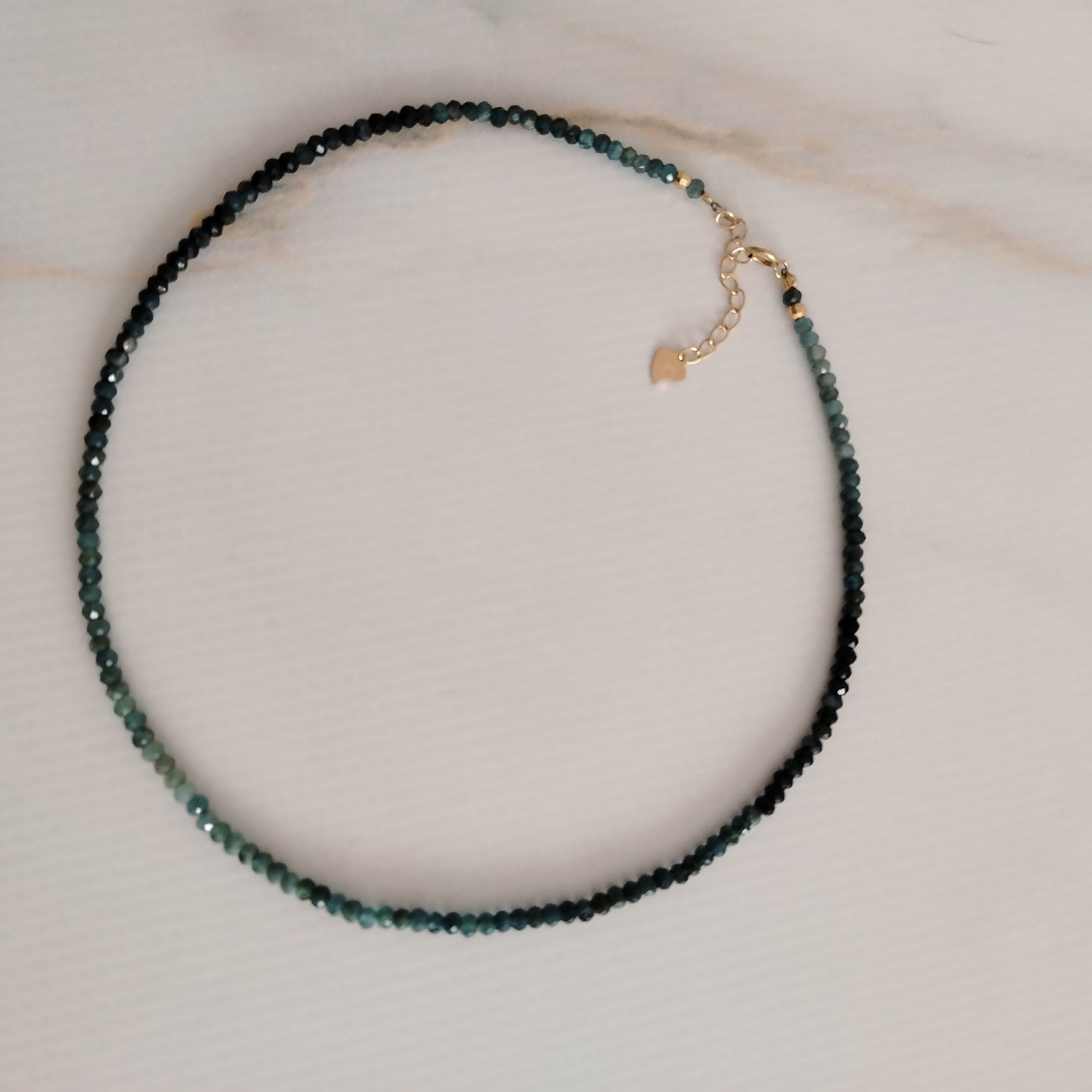 Колье «Изумрудная гармония» с зелёными турмалинами - фотография товара