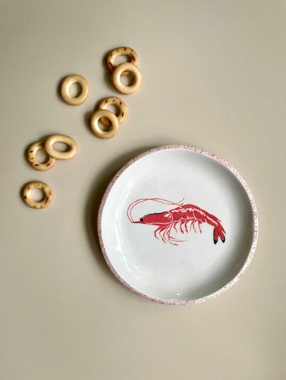 Тарелка керамическая «Креветка» - фотография товара