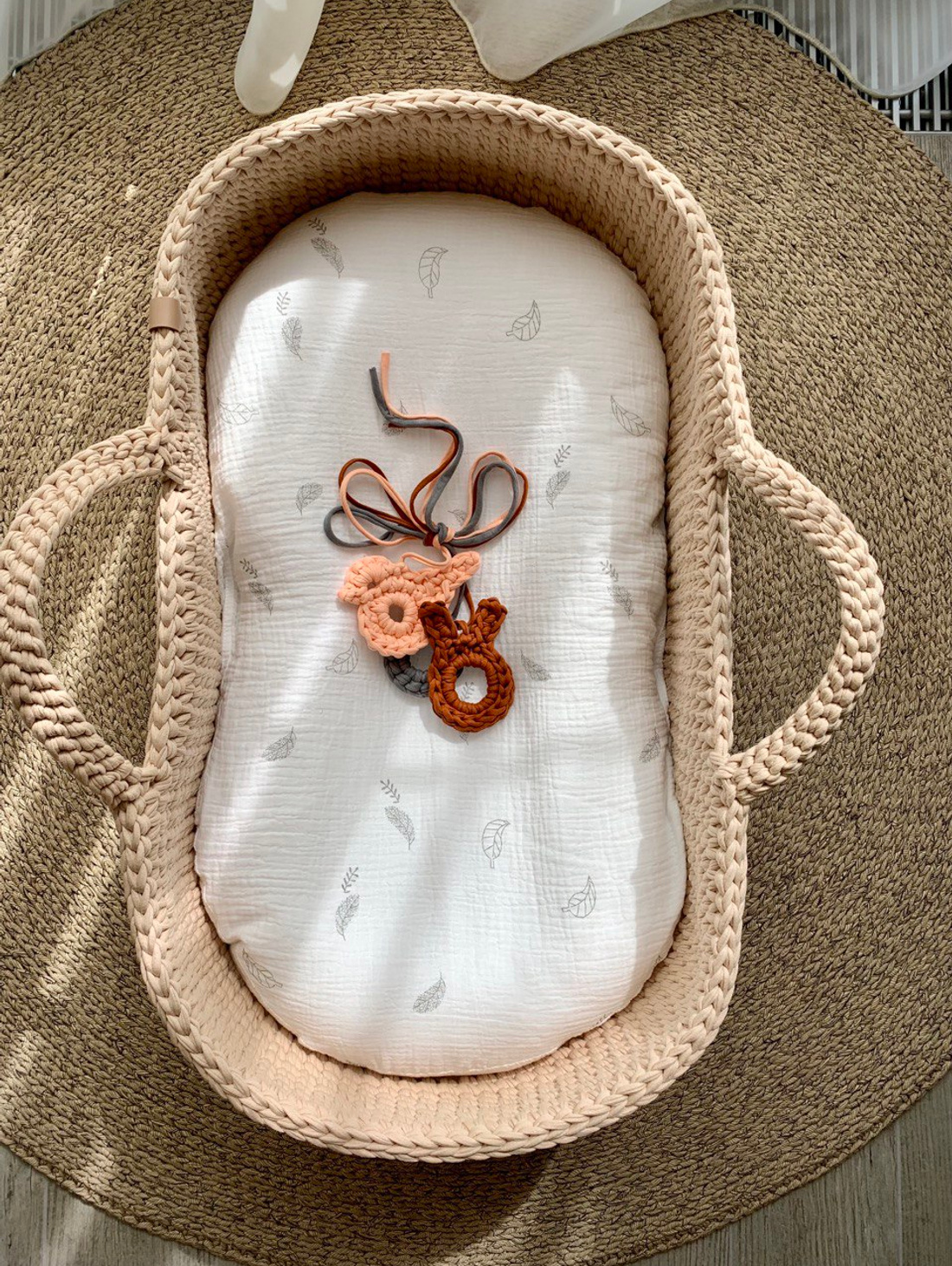 Люлька вязаная "Ваниль" - фотография товара