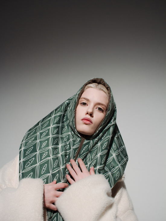 Косынка "Орнамент зеленый"