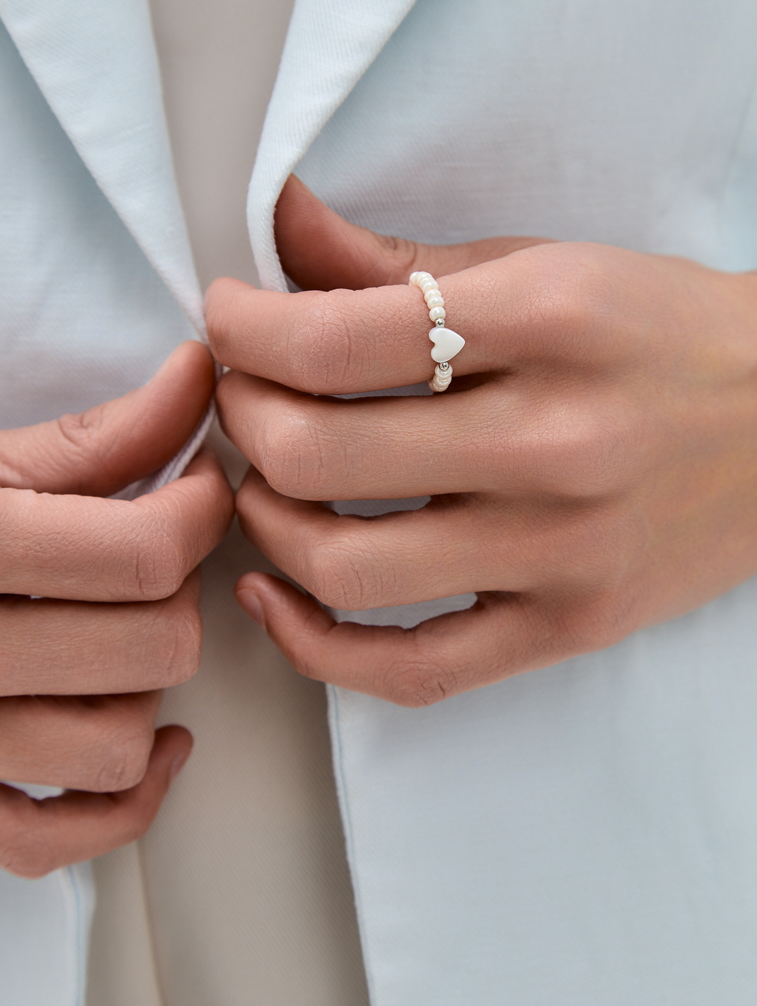 Кольцо из жемчуга майорка - фотография товара