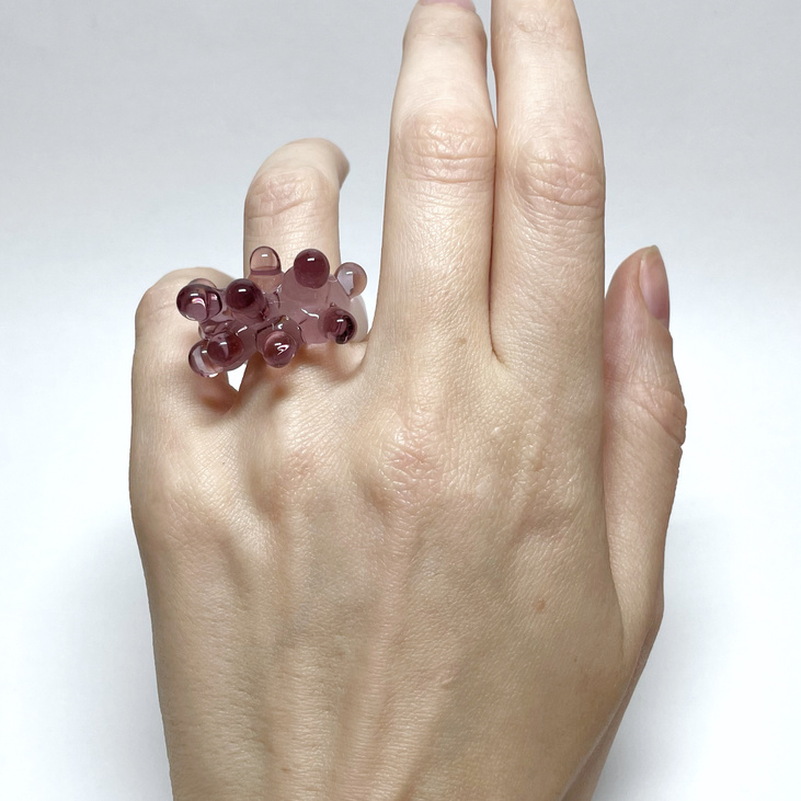 Кольцо ROZHKI dusty rose