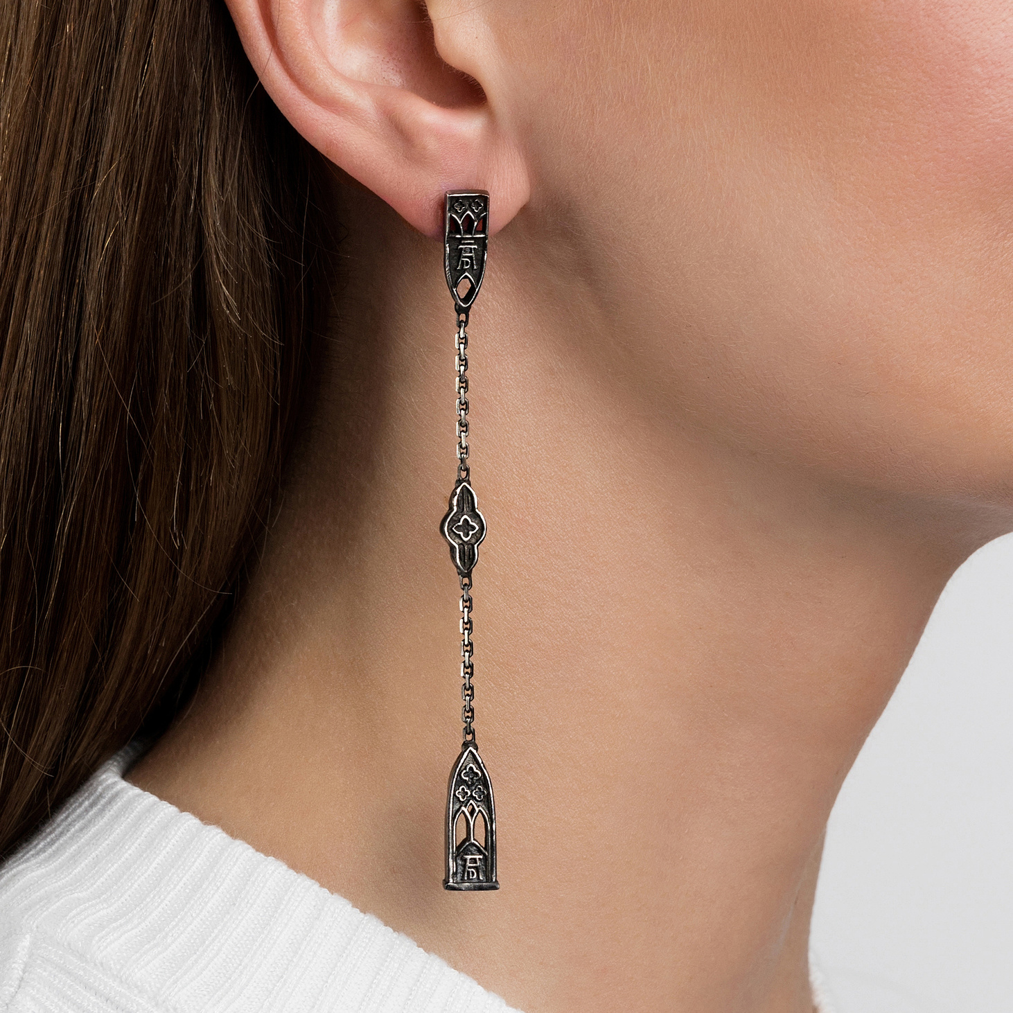 Моносерьга серебряная ALBRECHT DURER - фотография товара