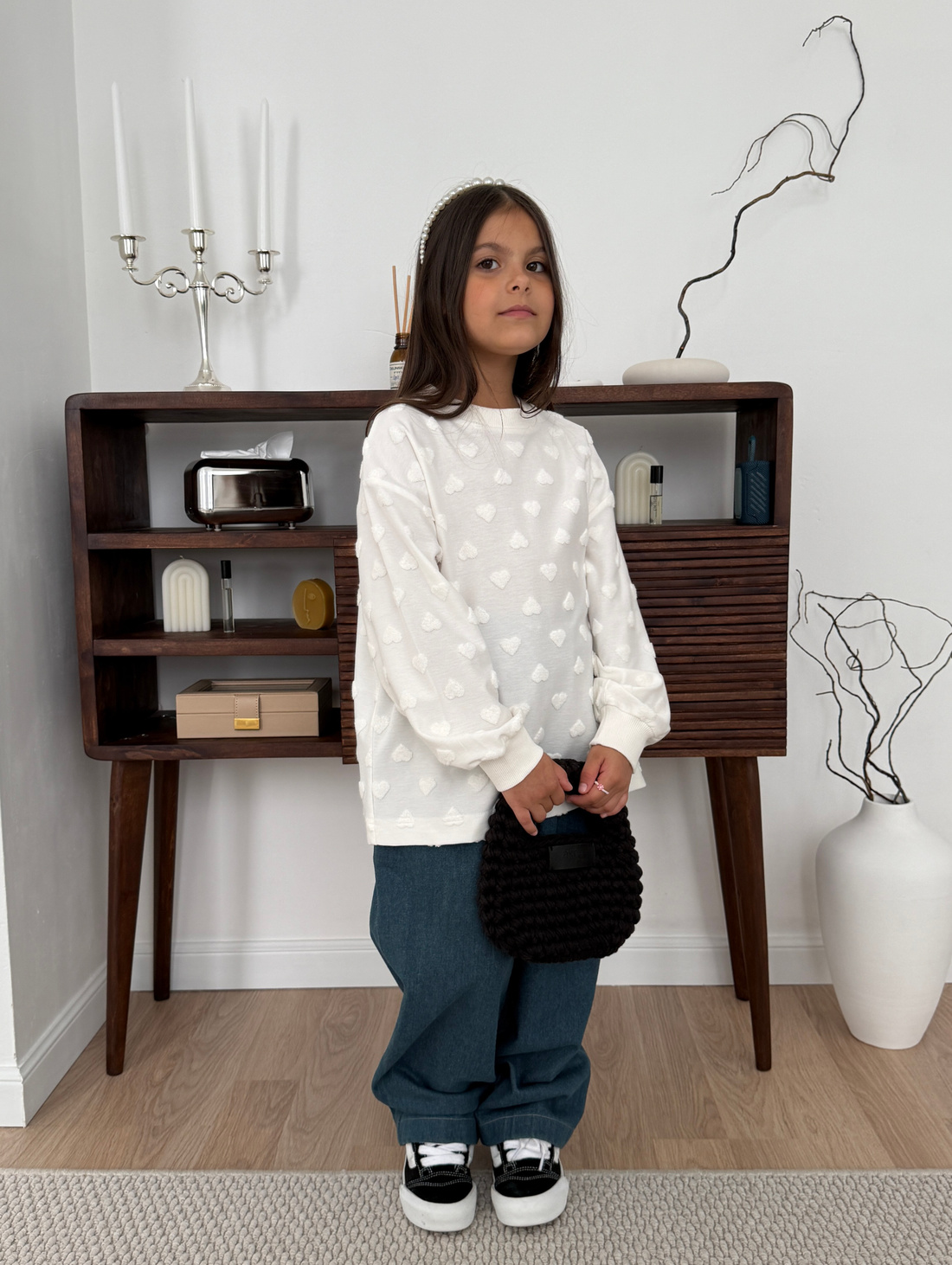 Лонгслив "Сердечки" - фотография товара