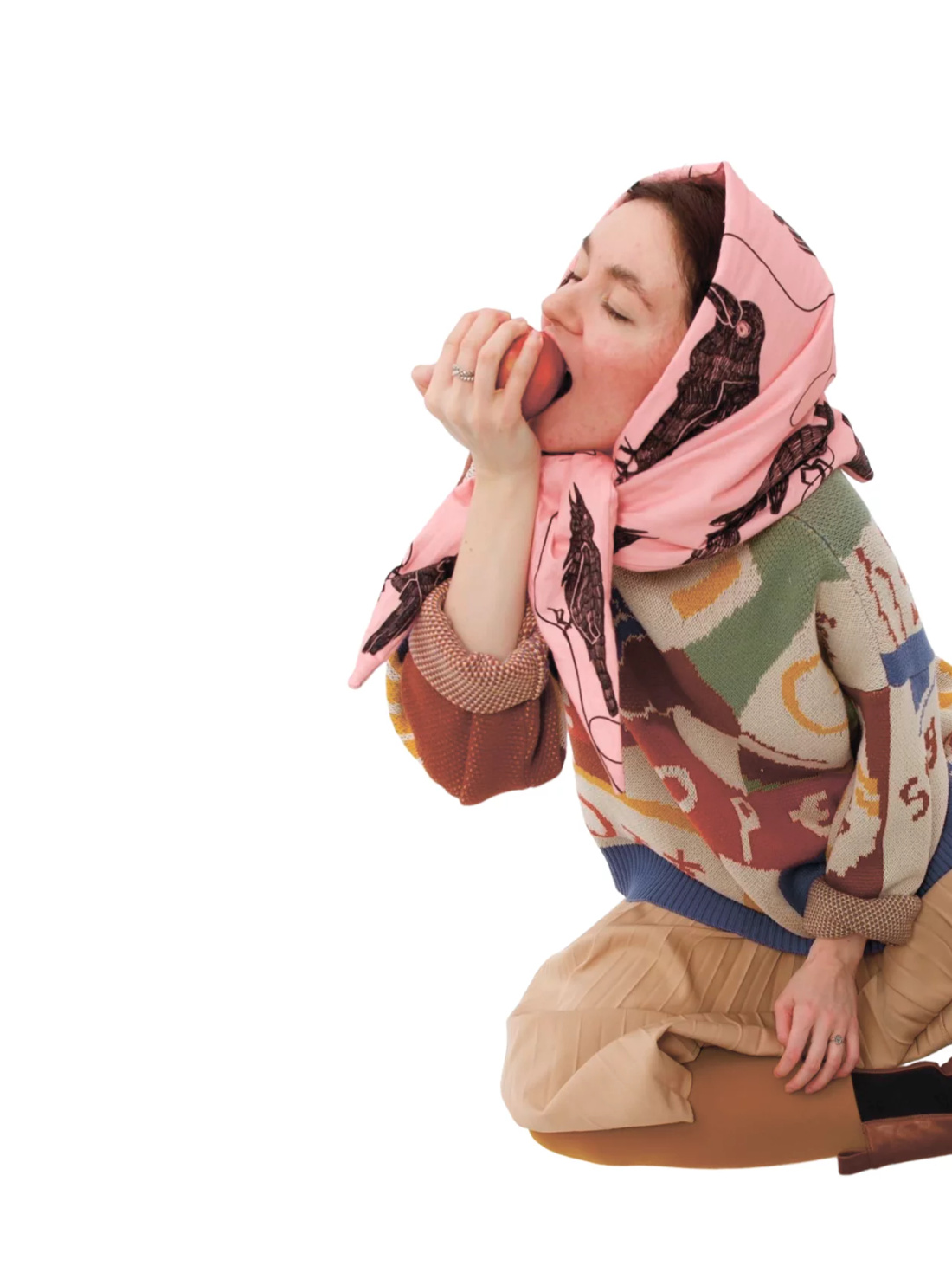 Косынка "Ворон весенний" - фотография товара