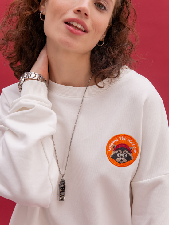 Свитшот SWEATSHIRT LONG SLEEVE RACCOON-ORANGE MILK