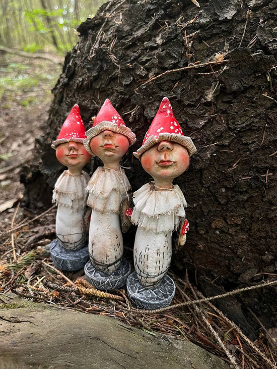 Елочная игрушка мухоморчик