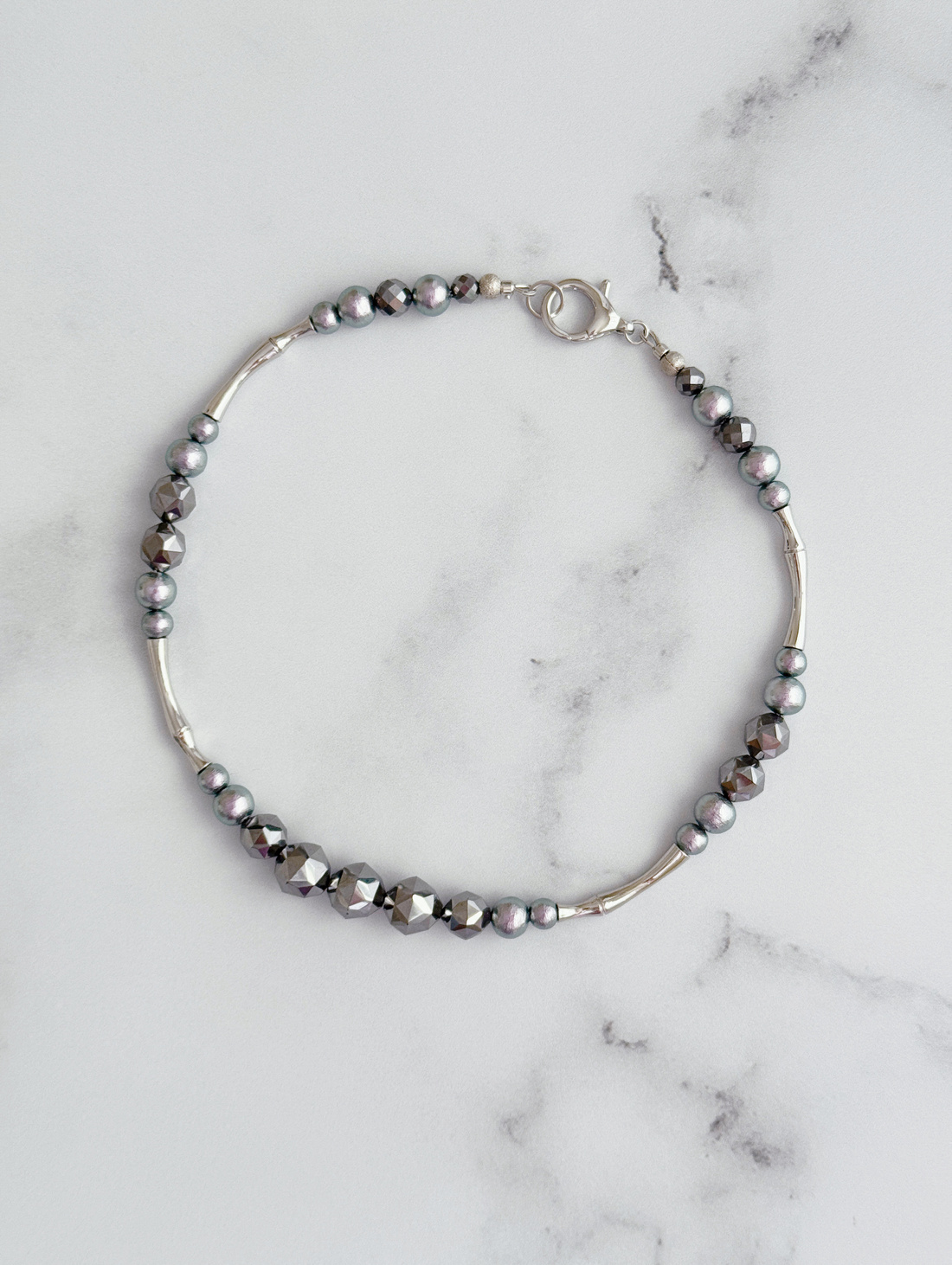 Чокер из терагерца «Жемчужная гроза» - фотография товара