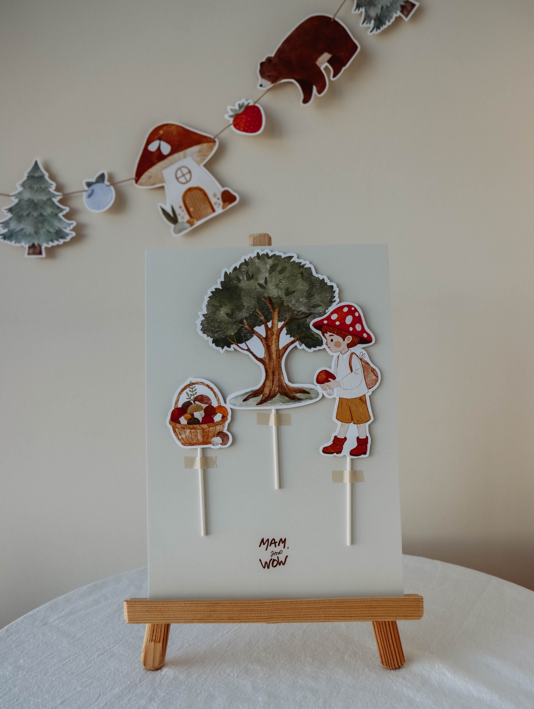 Бумажные топперы «Лесная сказка» По грибы - фотография товара