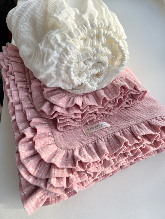 Простынь на резинке из муслина