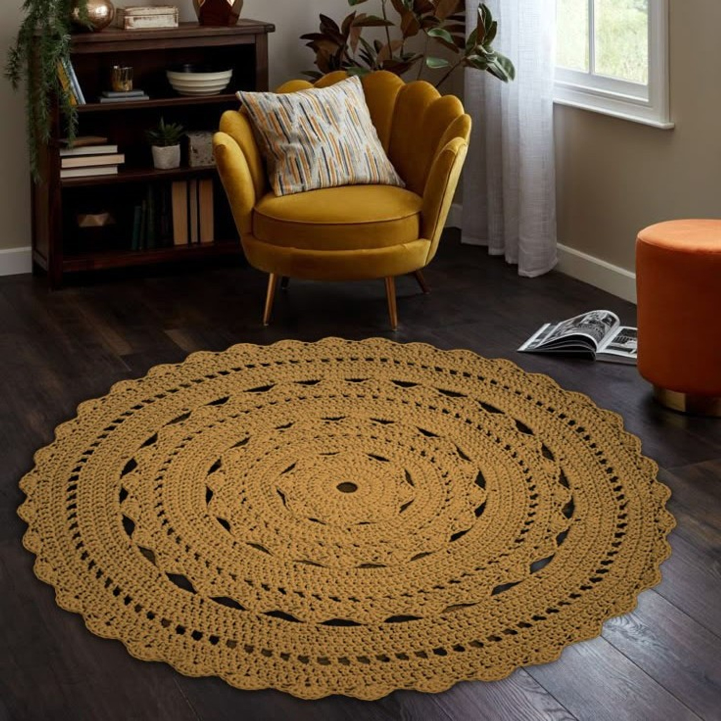 Ажурный ковер из хлопка - фотография товара