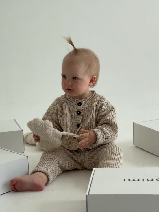 Вязаный костюм из 100% хлопка OBNIMI