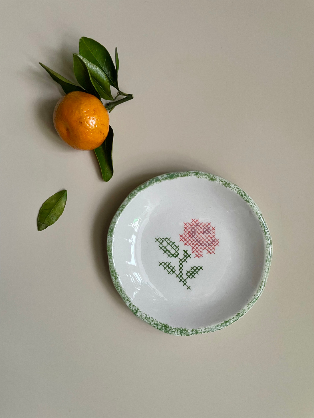 Тарелка «Розочка крестиком» - фотография товара