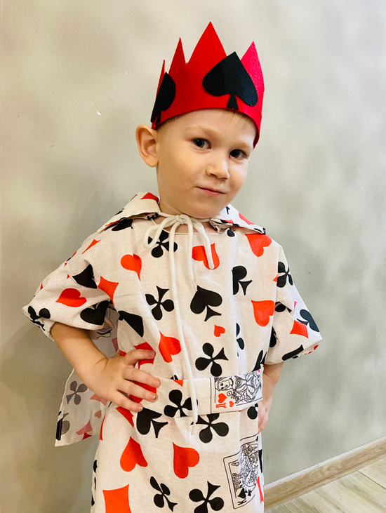 Карнавальный костюм "Карточный король", 2-3.5 года