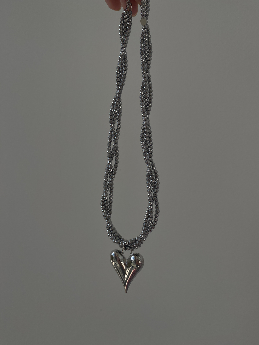 Колье из гематита "Косы" - фотография товара