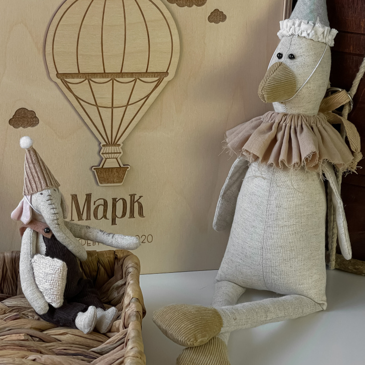 Мягкая игрушка "Гусь из льна"