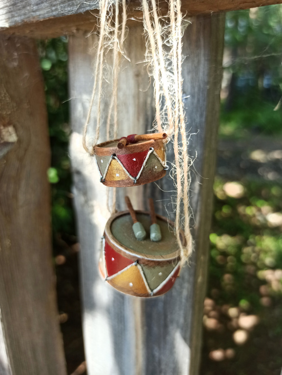 Елочная игрушка "Барабан малый"