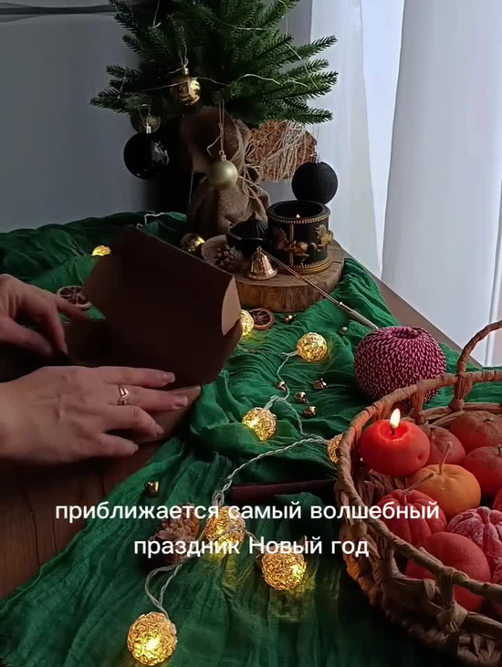 Новогодний набор свечей "Реалистичные мандарины"