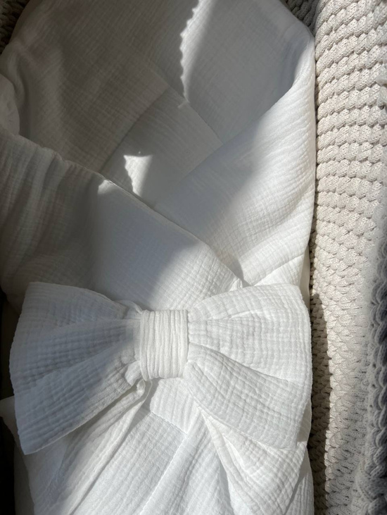 Конверт-одеяло на выписку, муслин молочный