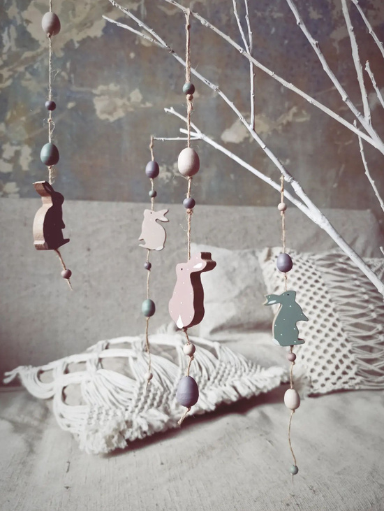 Подвесы для весеннего декора "Зайцы"