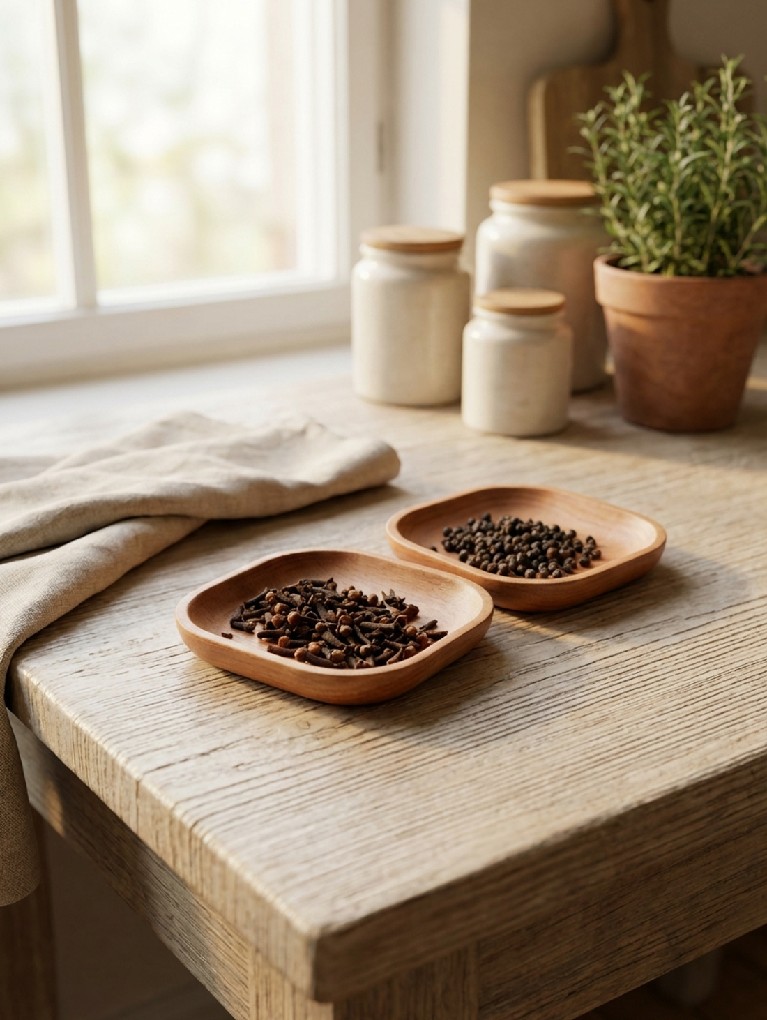 Набор деревянных тарелок 2 шт - фотография товара