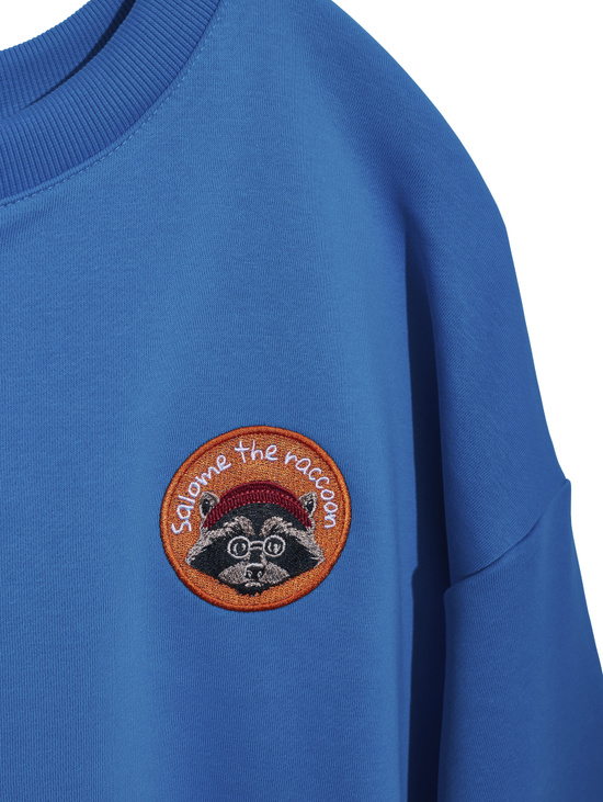 Свитшот SWEATSHIRT LONG SLEEVE RACCOON-ORANGE BLUE