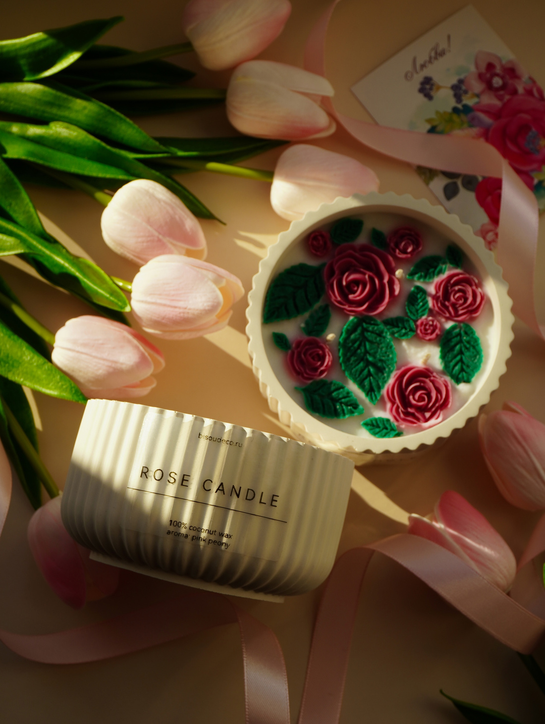 Аромасвеча "Rose candle" - фотография товара