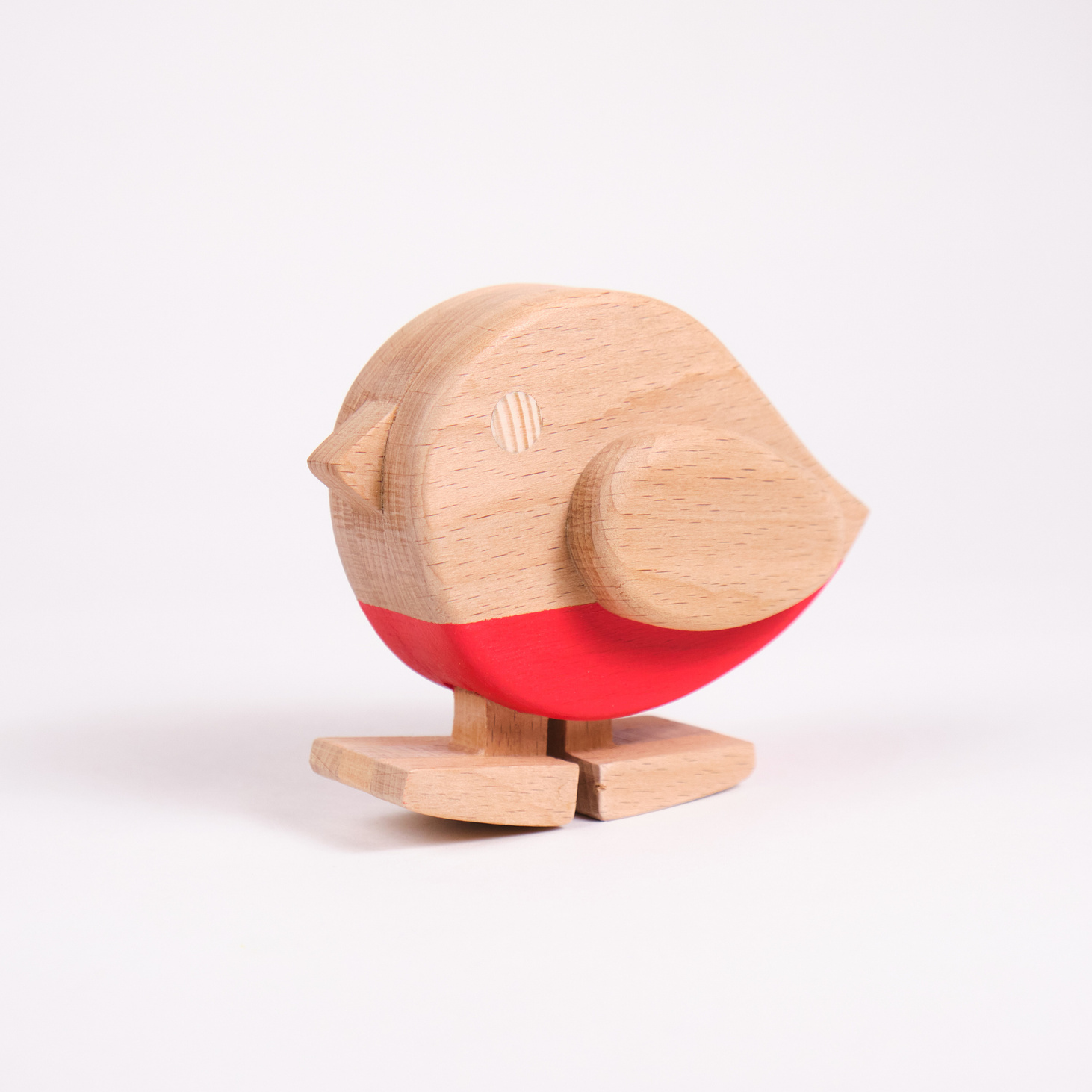 Деревянная шагающая игрушка "Снегирь" - фотография товара