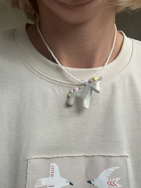 Колье с кулоном "Единорог"