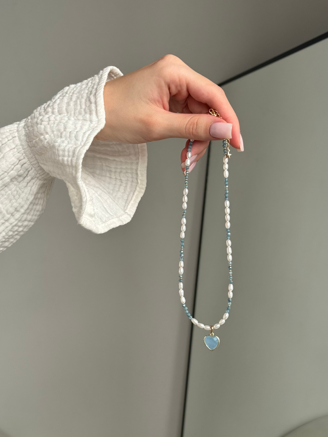 Колье «Candy» с голубым опалом - фотография товара