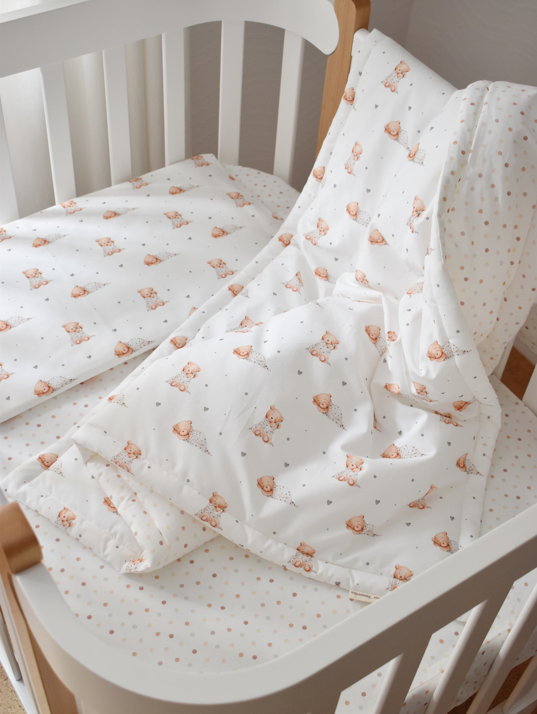 Комплект "Медвежонок" в кроватку-трансформер - фотография товара