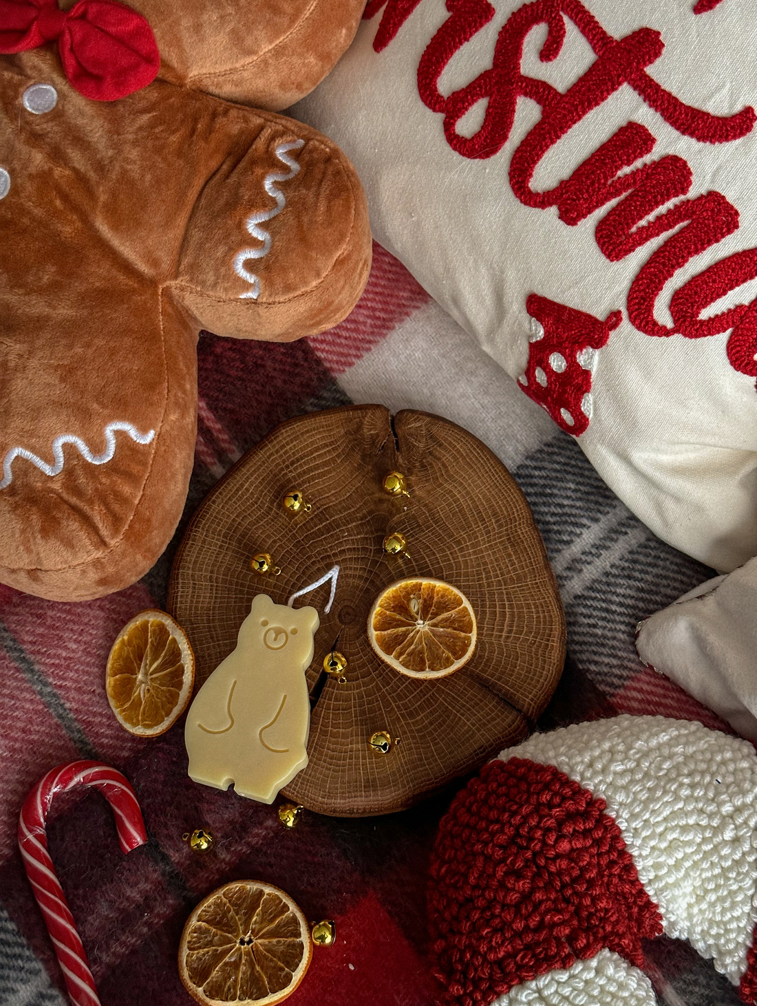 Новогодняя свеча Мишка - фотография товара