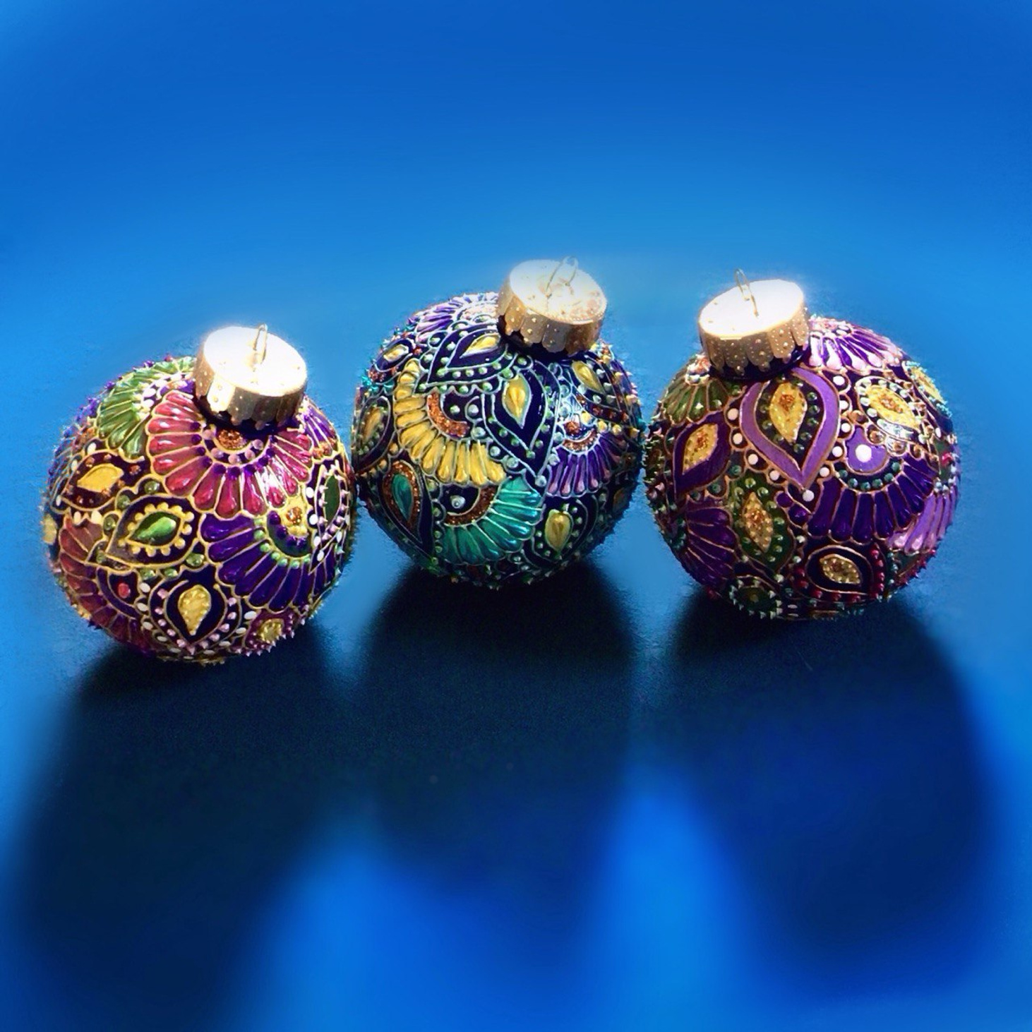 Набор елочных шаров "Восточная сказка" - фотография товара
