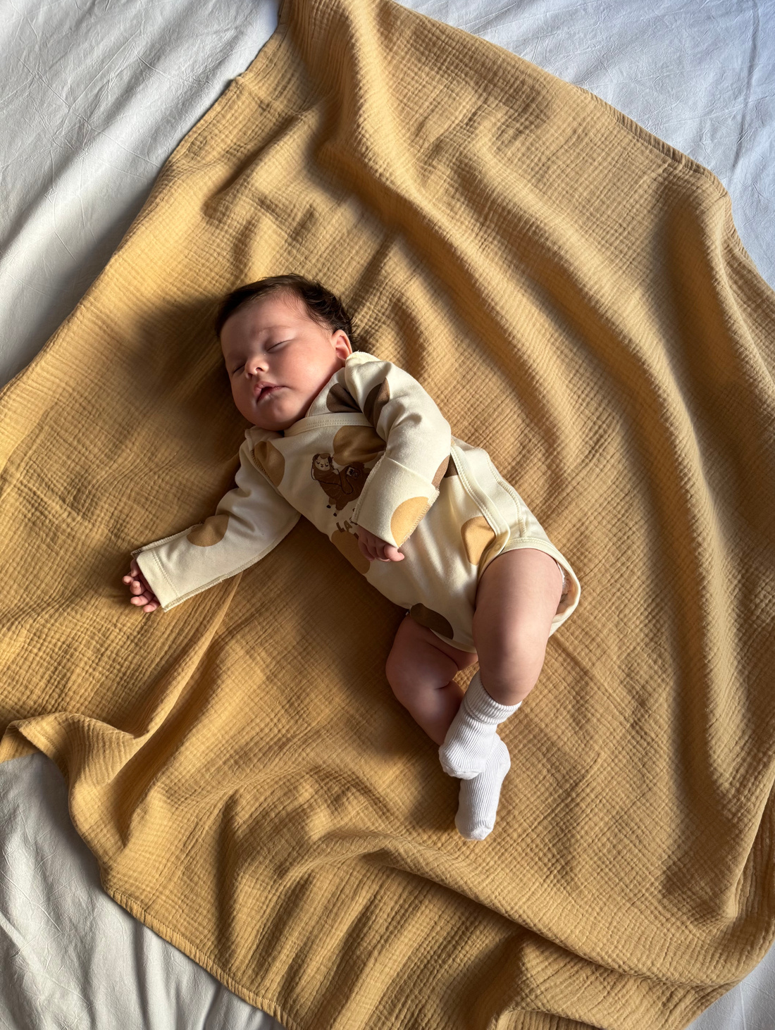 Муслиновая пеленка "Песок" - фотография товара