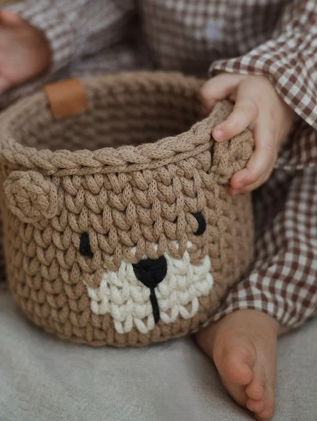 Корзина мишка - фотография товара