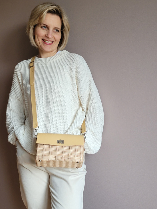 Сумка плетеная кросс-боди "Келли"