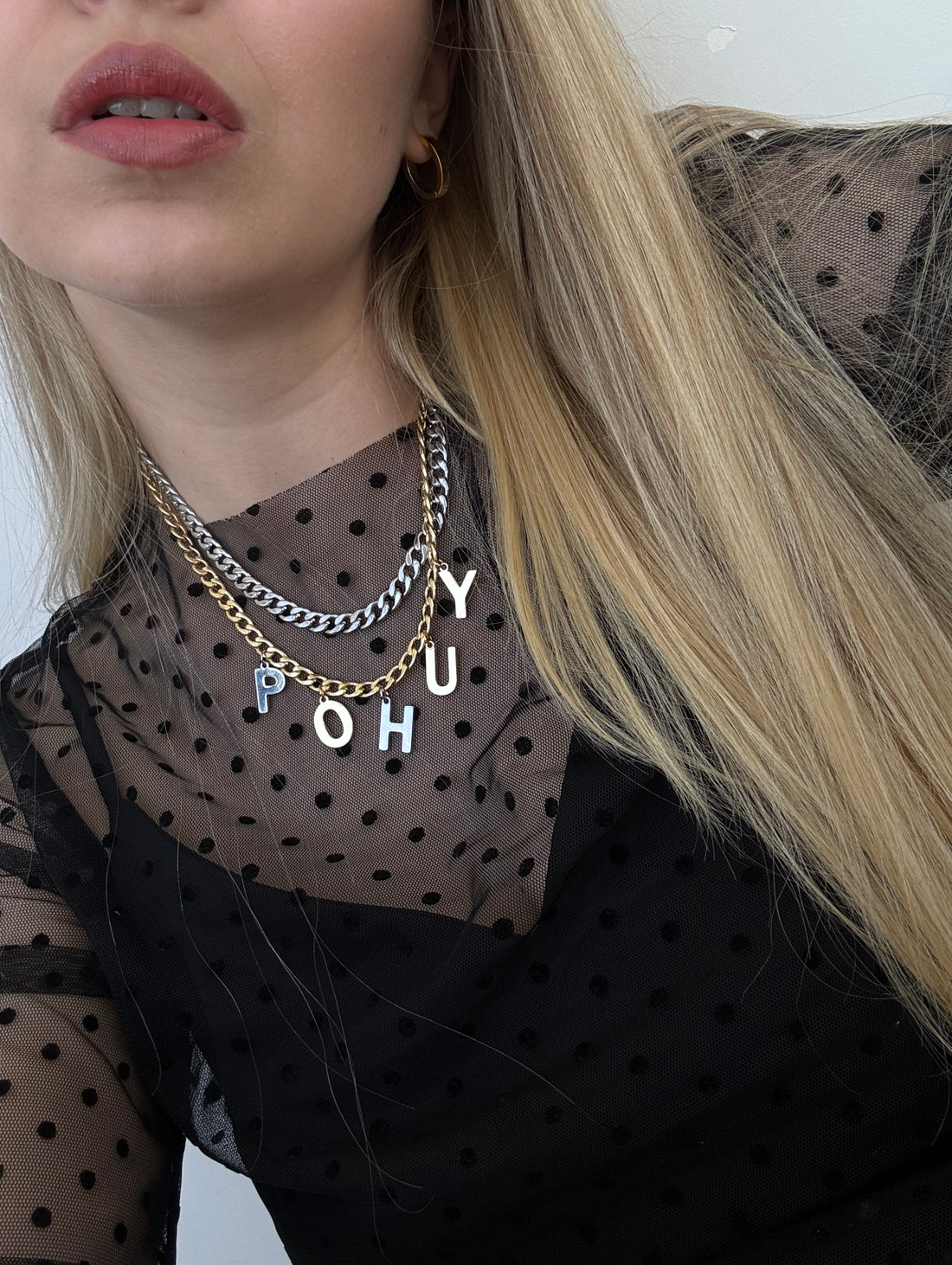 Цепочка биколор «*****» - фотография товара