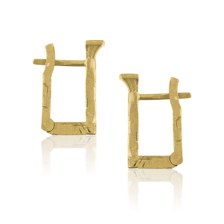 Парные позолоченные серьги из серебра PERSEPOLIS GOLD