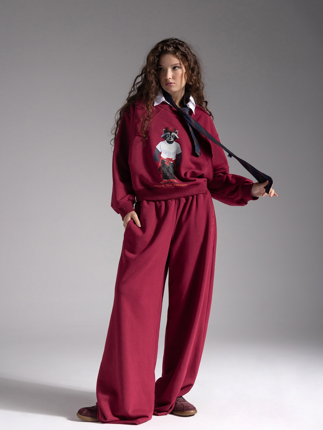 Брюки PALAZZO HILLY MAROON - фотография товара