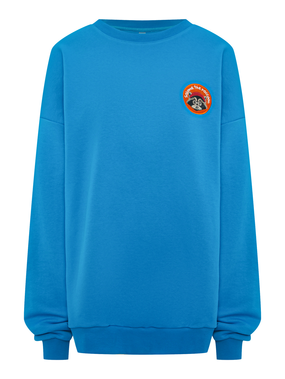 Свитшот SWEATSHIRT LONG SLEEVE RACCOON-ORANGE BLUE - фотография товара