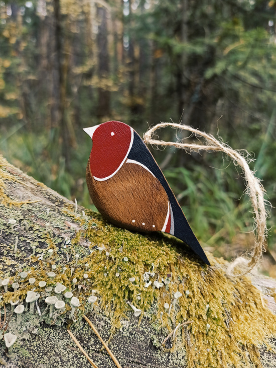 Елочная игрушка "Снегирь большой"