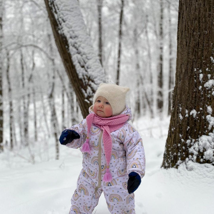 Детская шапка с ушками "Китти" 3-6 мес